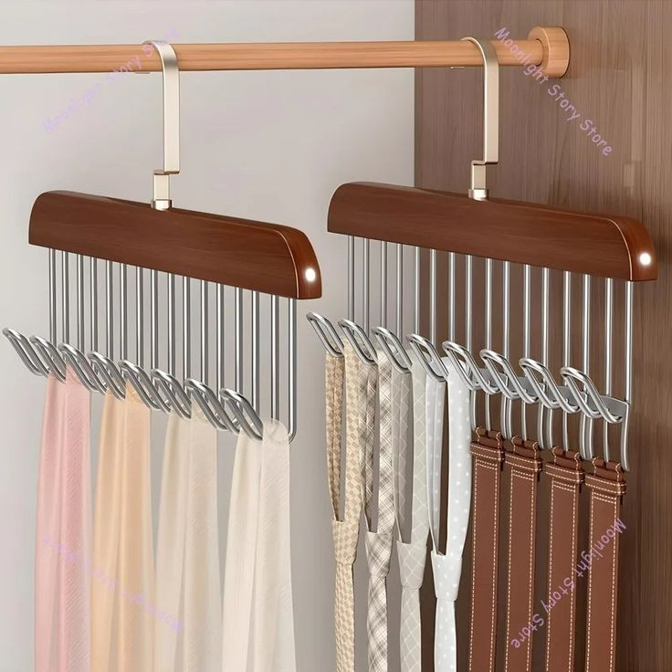 آویز لباس 8شاخه چوبی