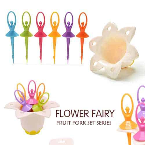 ست چنگال اردور خوری،فینگر فود و زیتون خوری مدل FLOWER FAIRY