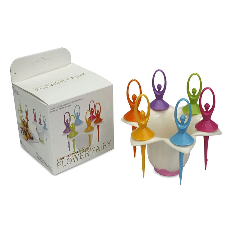 ست چنگال اردور خوری،فینگر فود و زیتون خوری مدل FLOWER FAIRY
