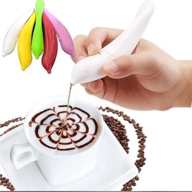 قلم طراحی قهوه ،کیک،شله زرد و ...طرح پرنده🕊️